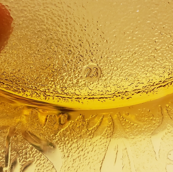 Vintage France Vereco Amber Flower Plate - Picture 8 of 16